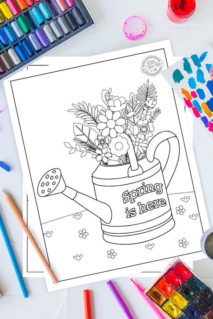 Hello spring coloring pages to wele spring season kids activities blog