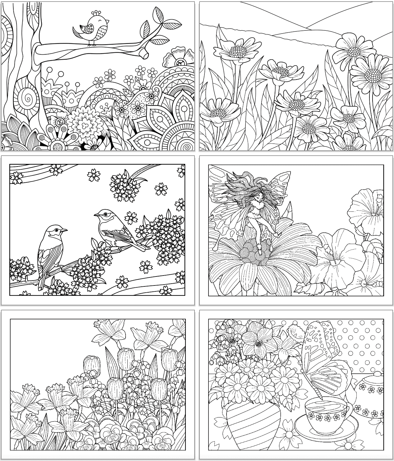 Spring coloring pages