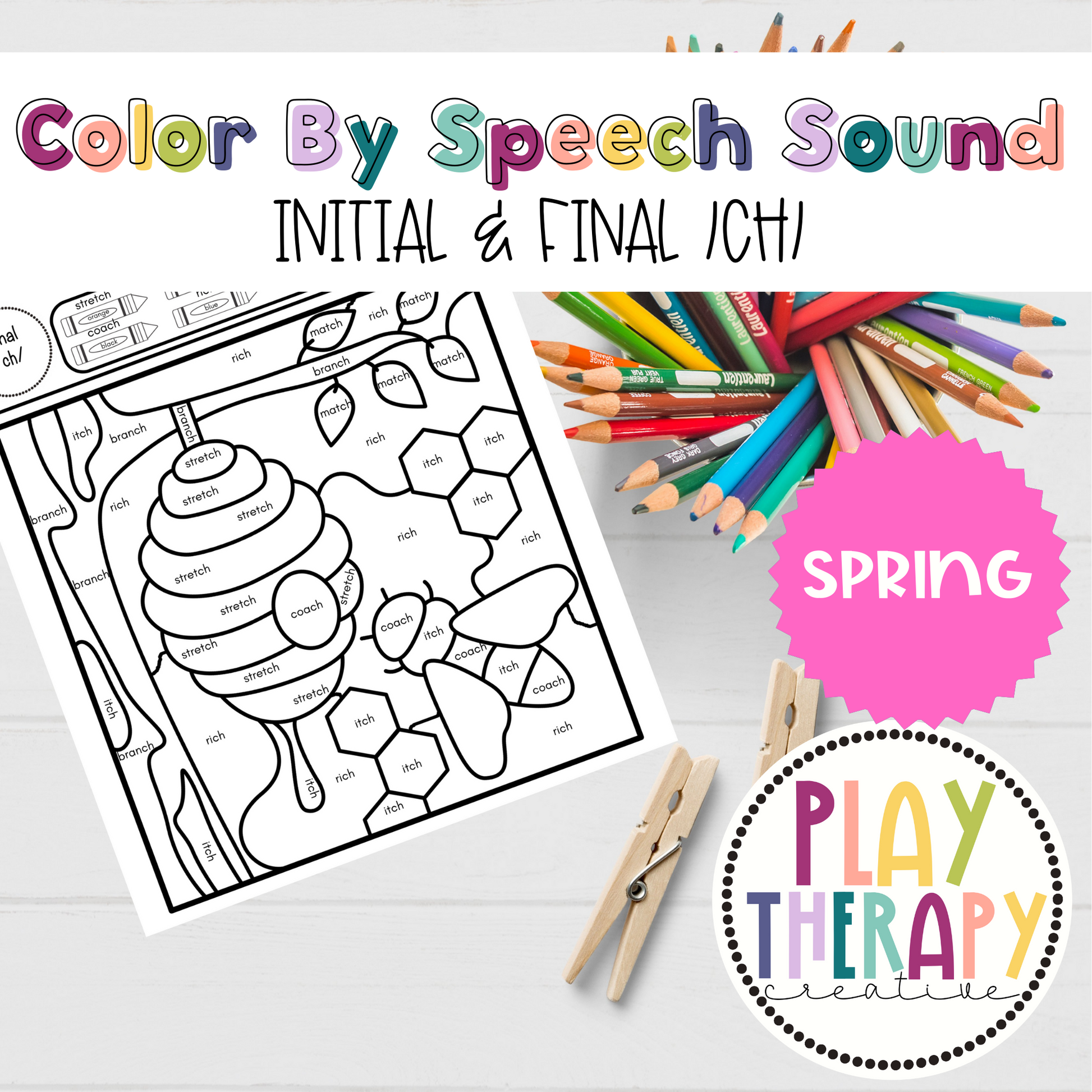 Ch sound spring themed color