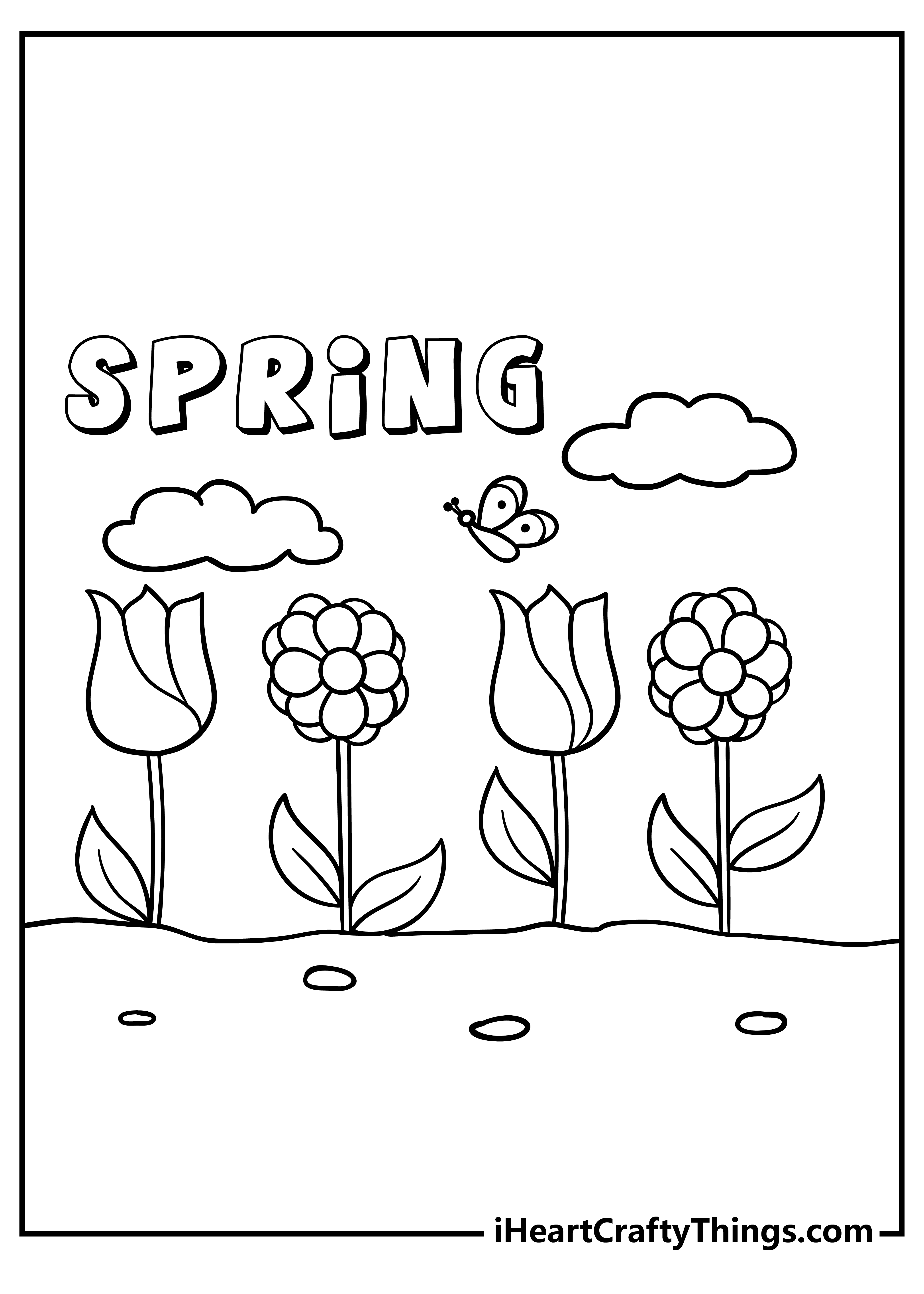 Printable spring coloring pages free printables