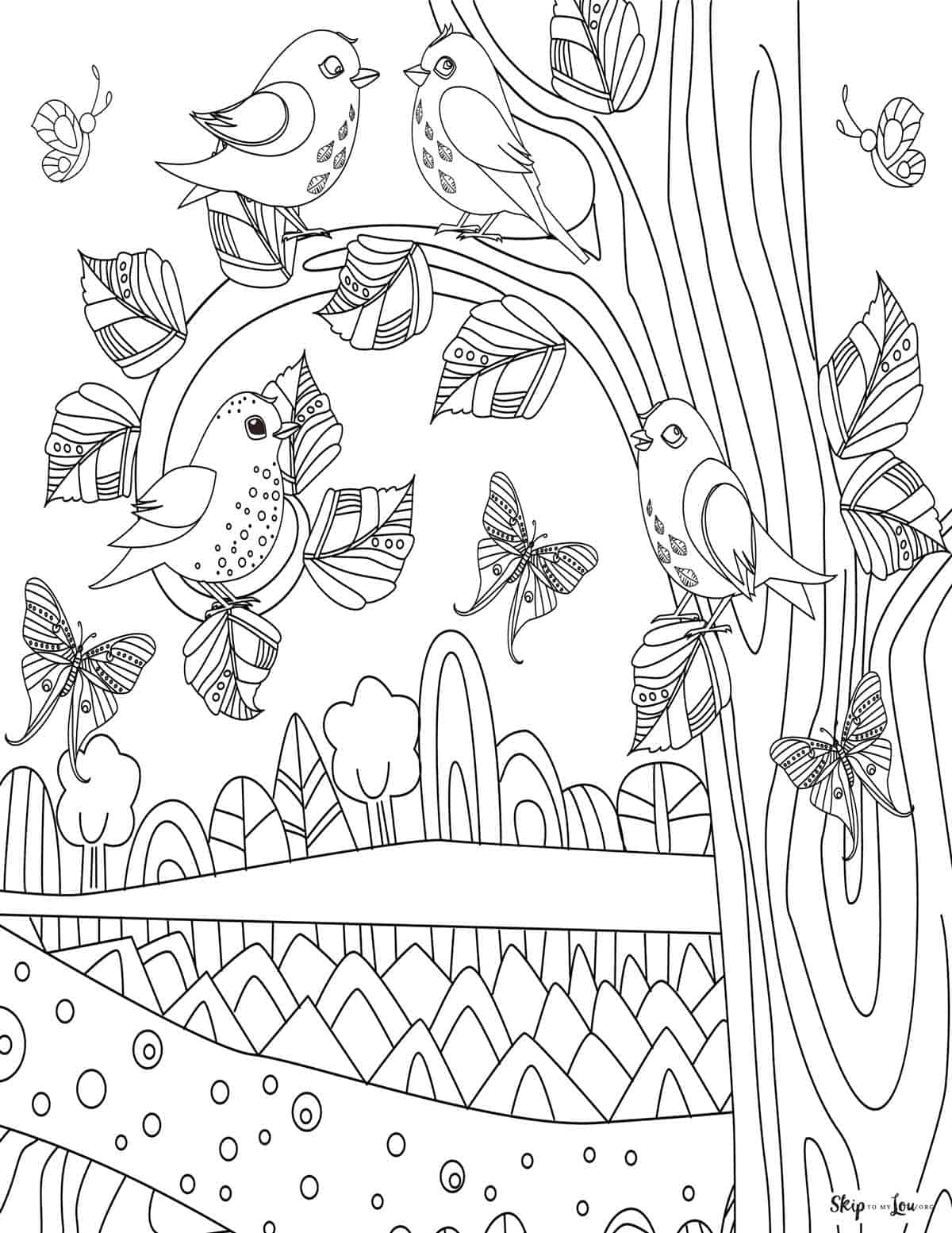 Spring coloring pages skip to my lou