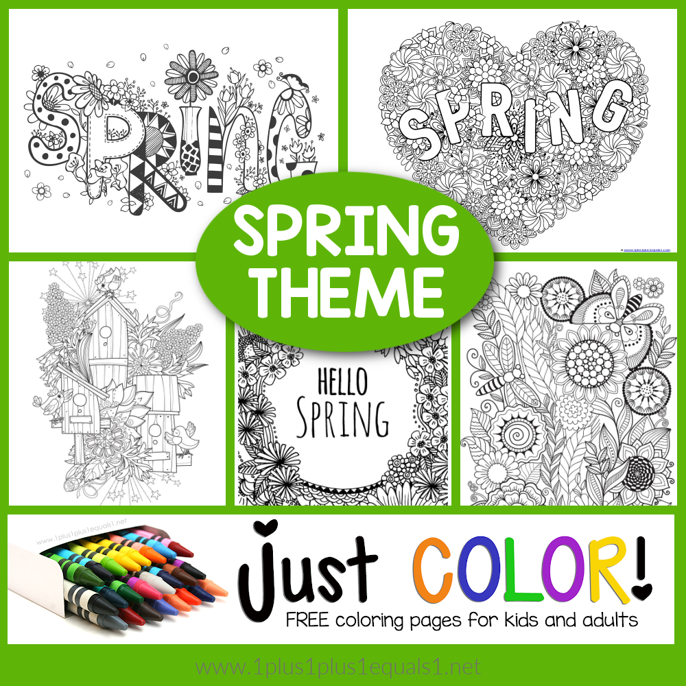 Spring coloring pages