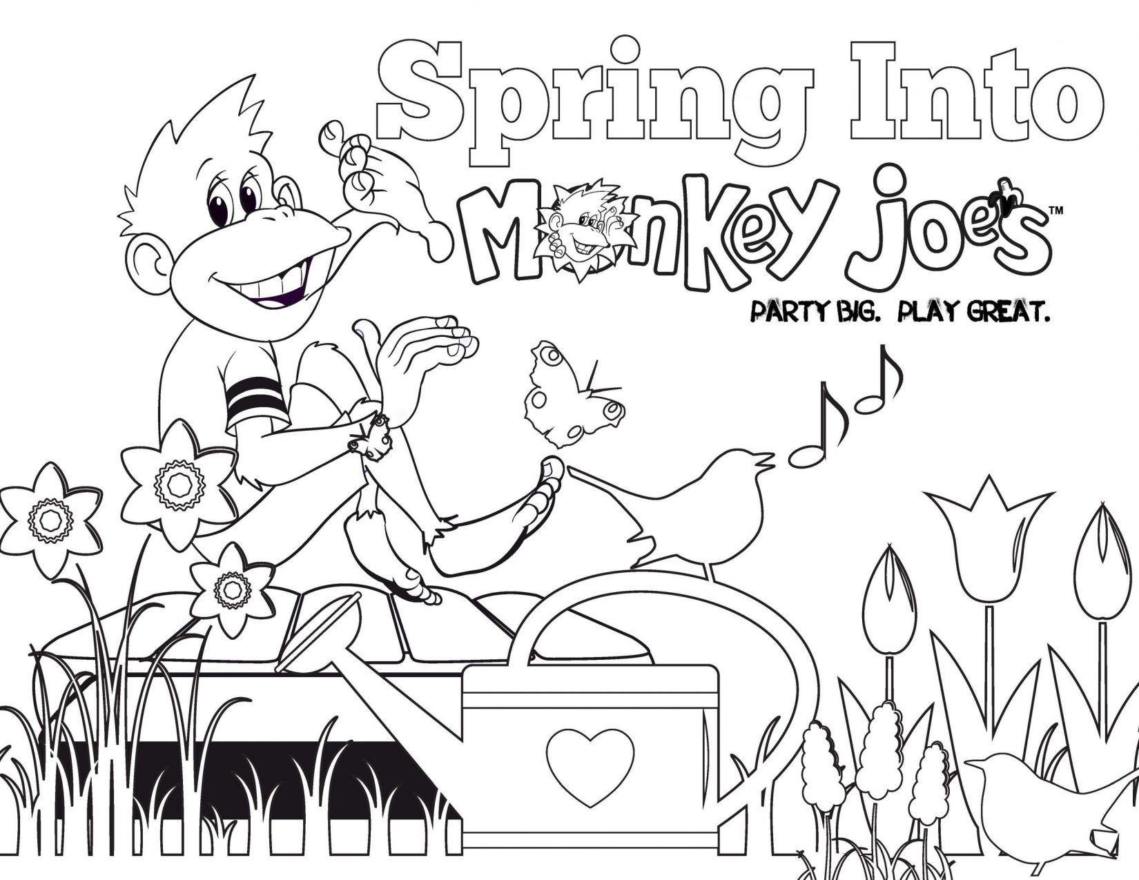 Spring coloring sheet