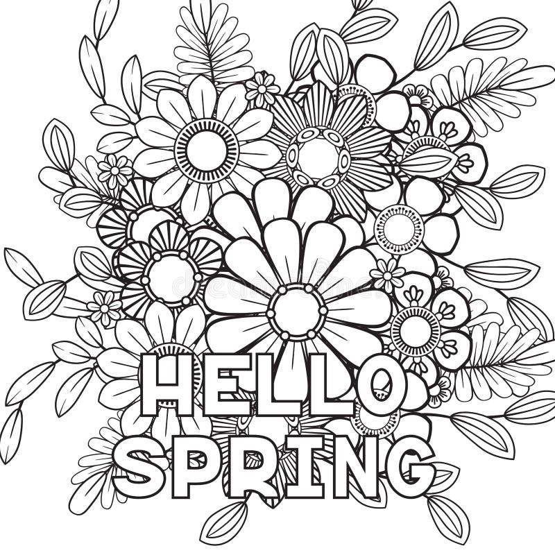 Coloring spring stock illustrations â coloring spring stock illustrations vectors clipart