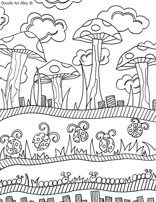 Spring coloring pages