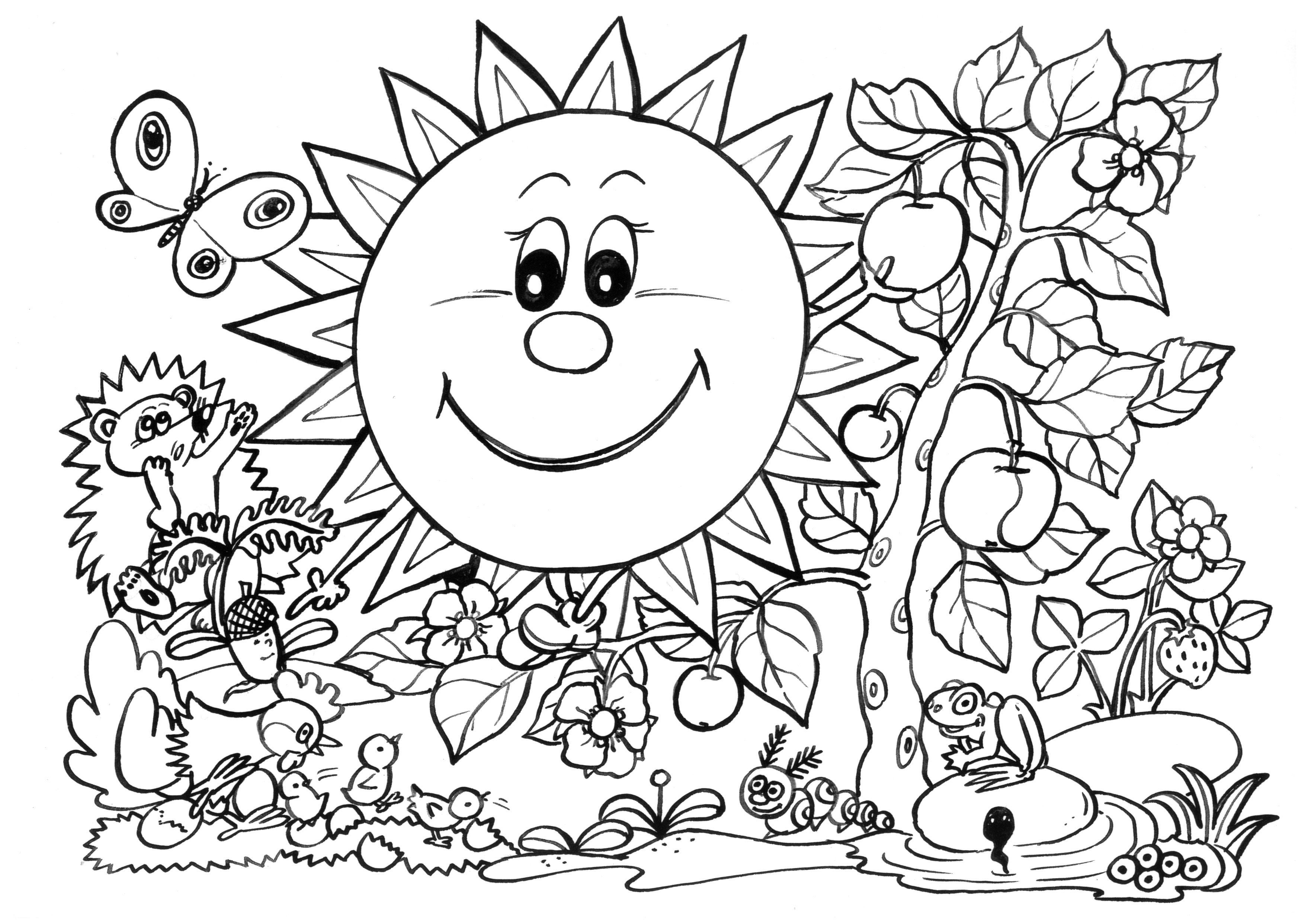 Springtime coloring pages to download and print for free