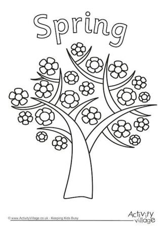 Spring tree louring page tree loring page spring loring pages spring tree