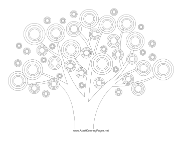 Springtree coloring page
