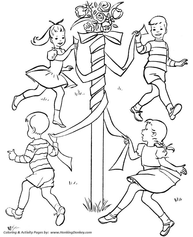 Spring coloring pages