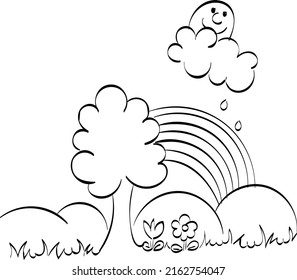 Weather coloring page over royalty