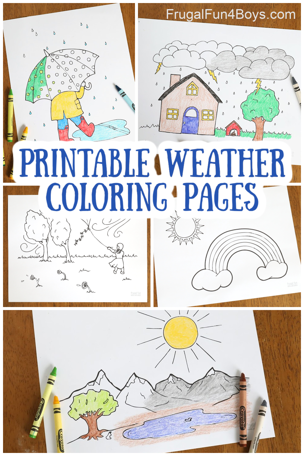 Weather coloring pages