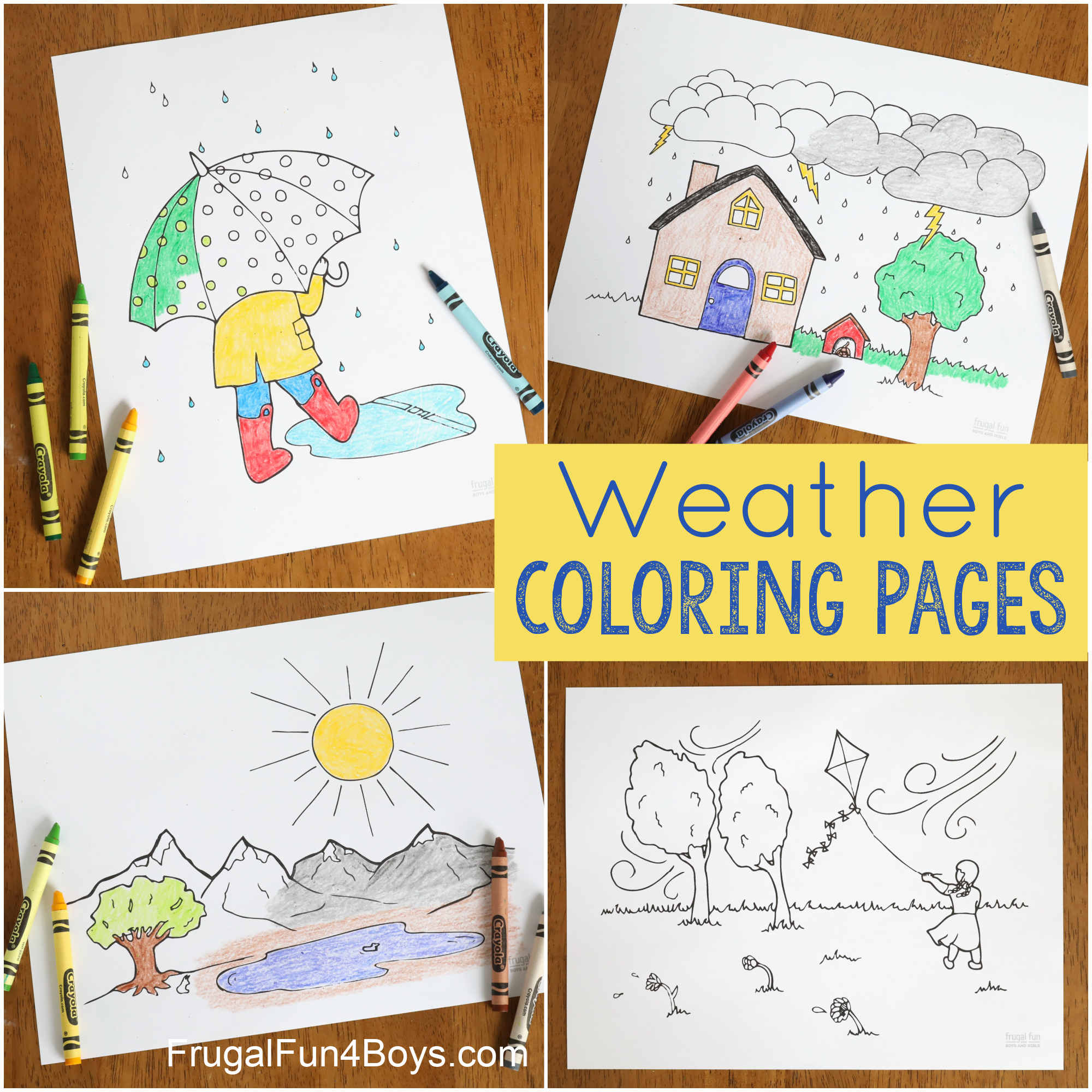 Weather coloring pages