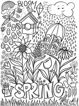 Seasons coloring pages weather spring summer fall winter holidays