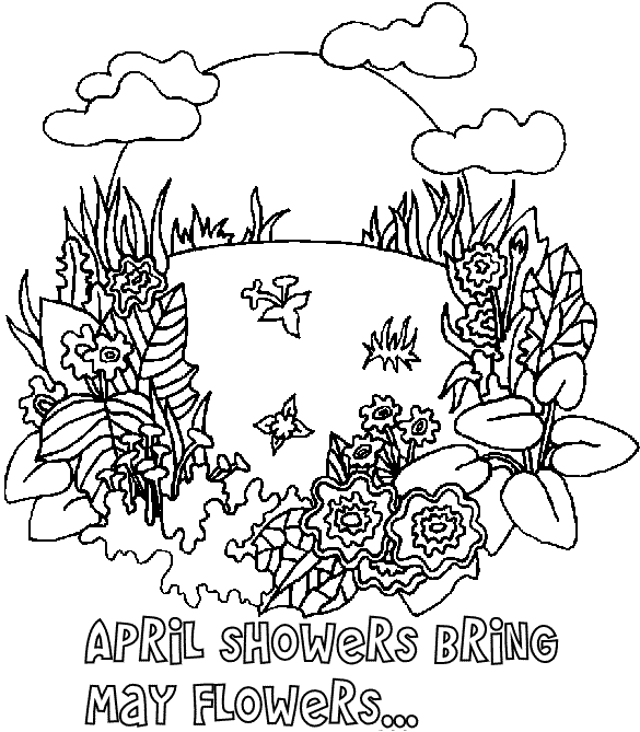 Spring coloring pages