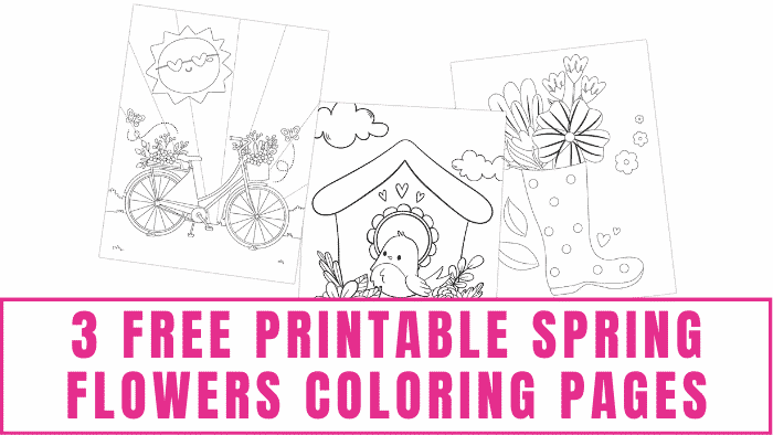 Free printable spring flowers coloring pages