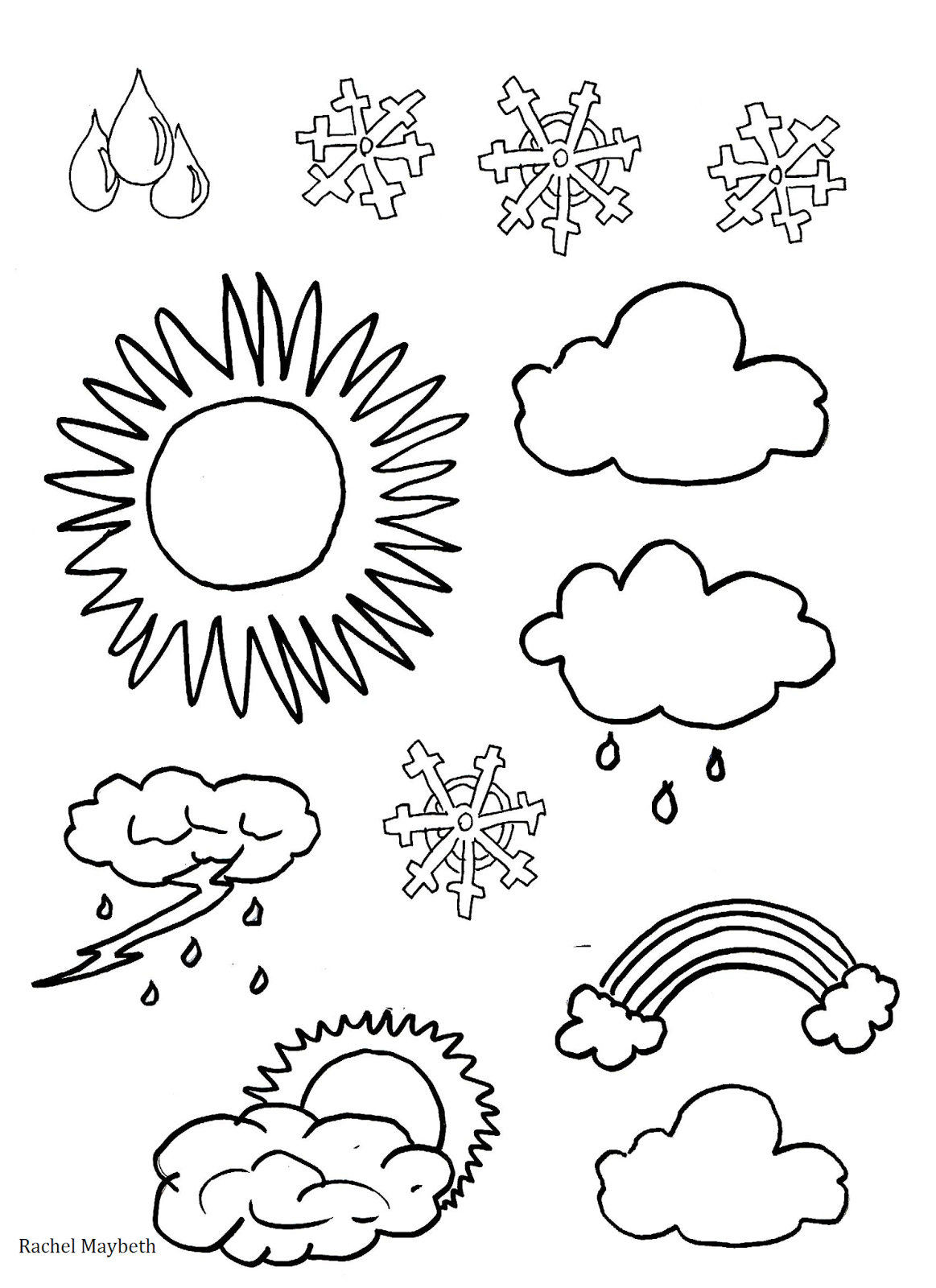 Free weather clipart coloring pages free printable coloring pages free coloring pages preschool weather