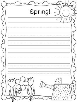 Fun spring writing paper freebie fun spring writing spring writing spring writing paper