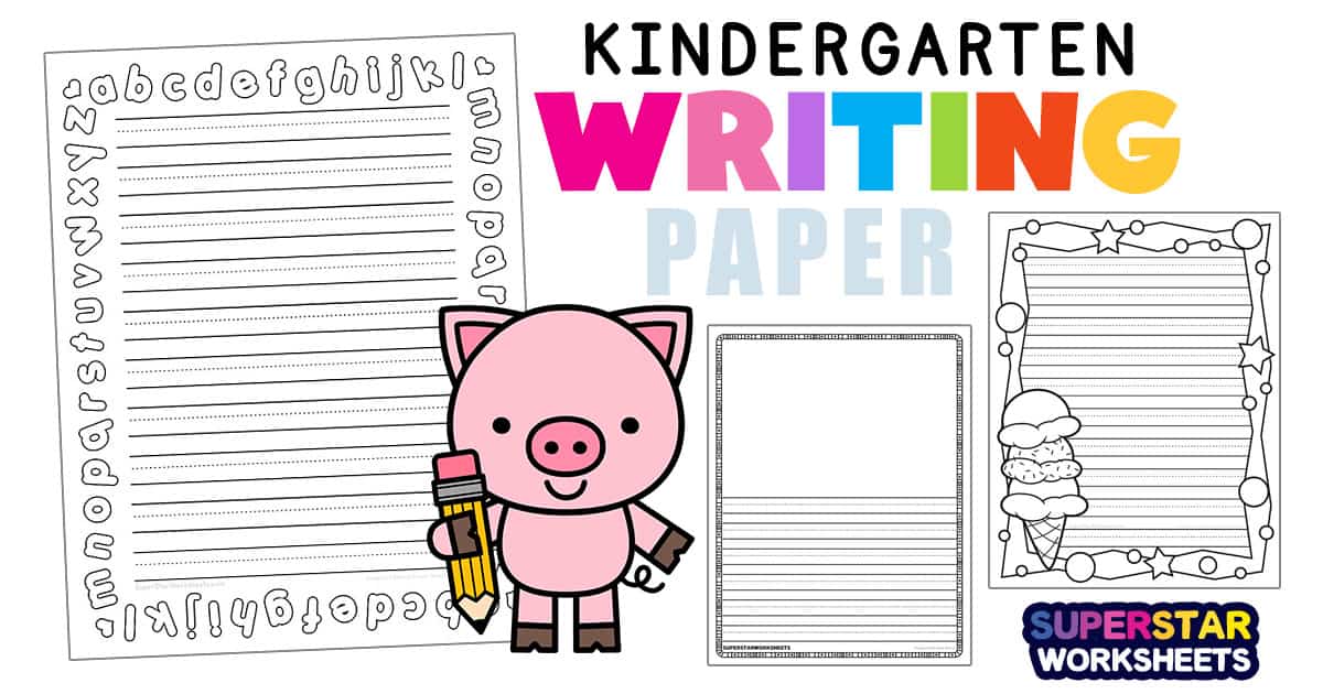 Kindergarten writing paper