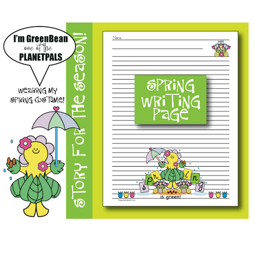 Planetpals seasonal spring writing page poem coloring sheet earth science activity