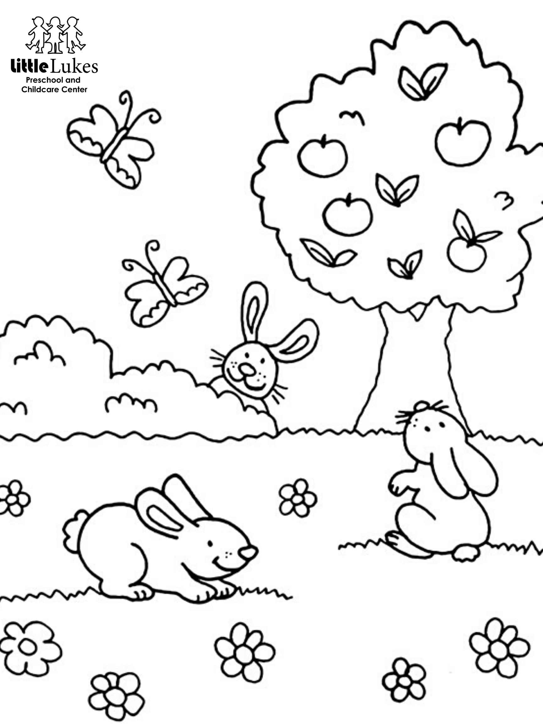 Free spring coloring pages little lukes preschool and childcare center