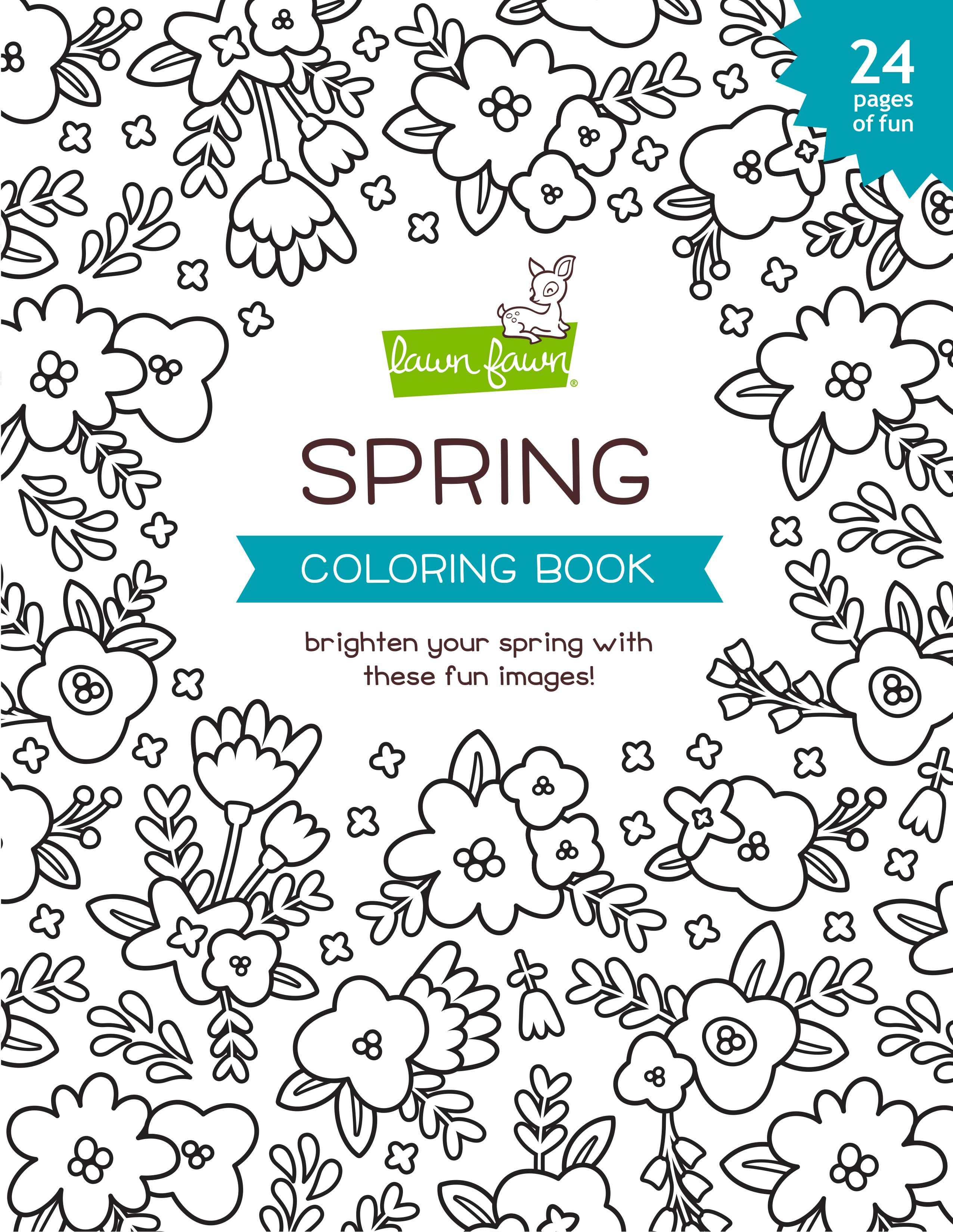 Spring coloring book lawn fawn