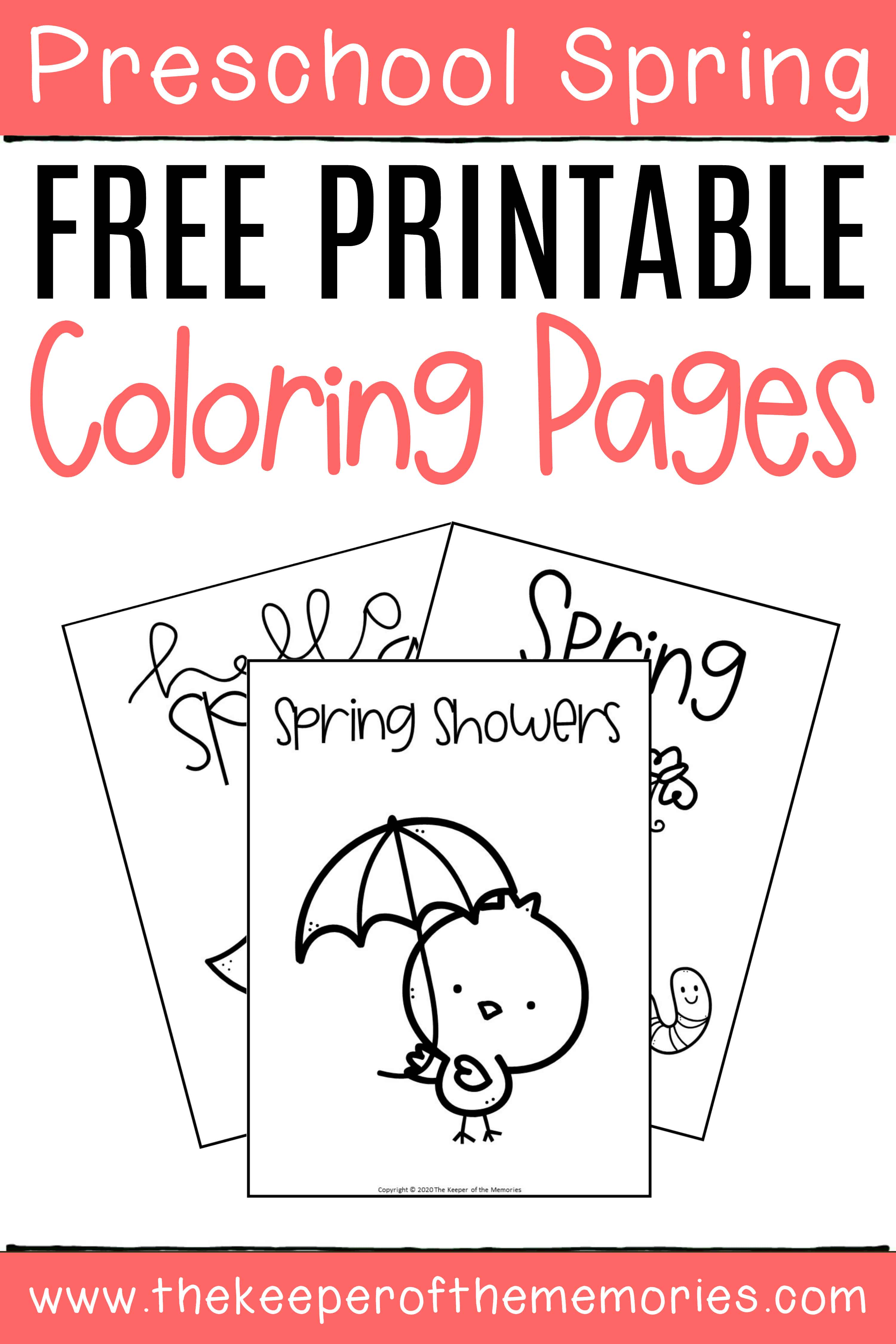 Free printable spring coloring pages