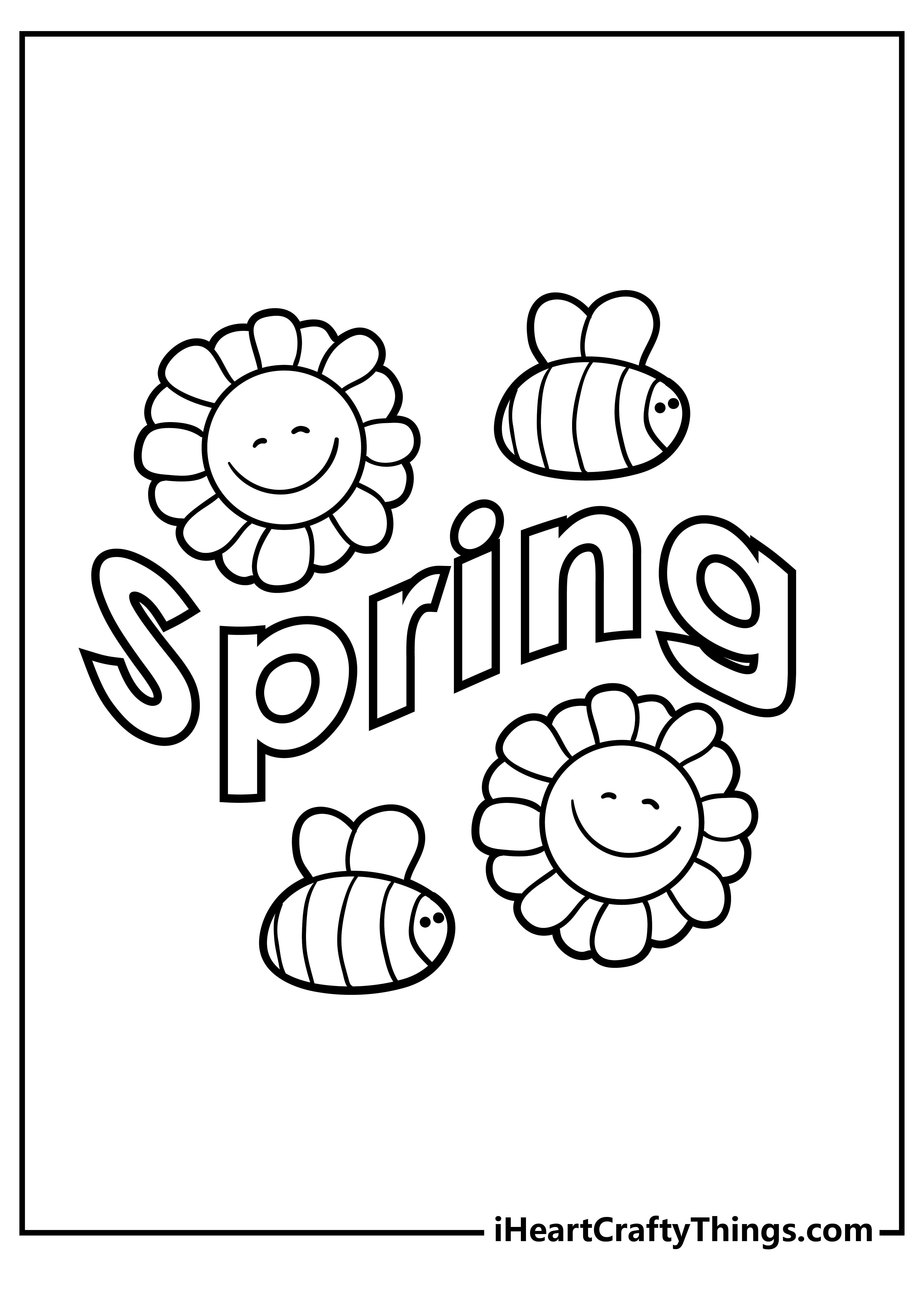 Printable spring coloring pages free printables