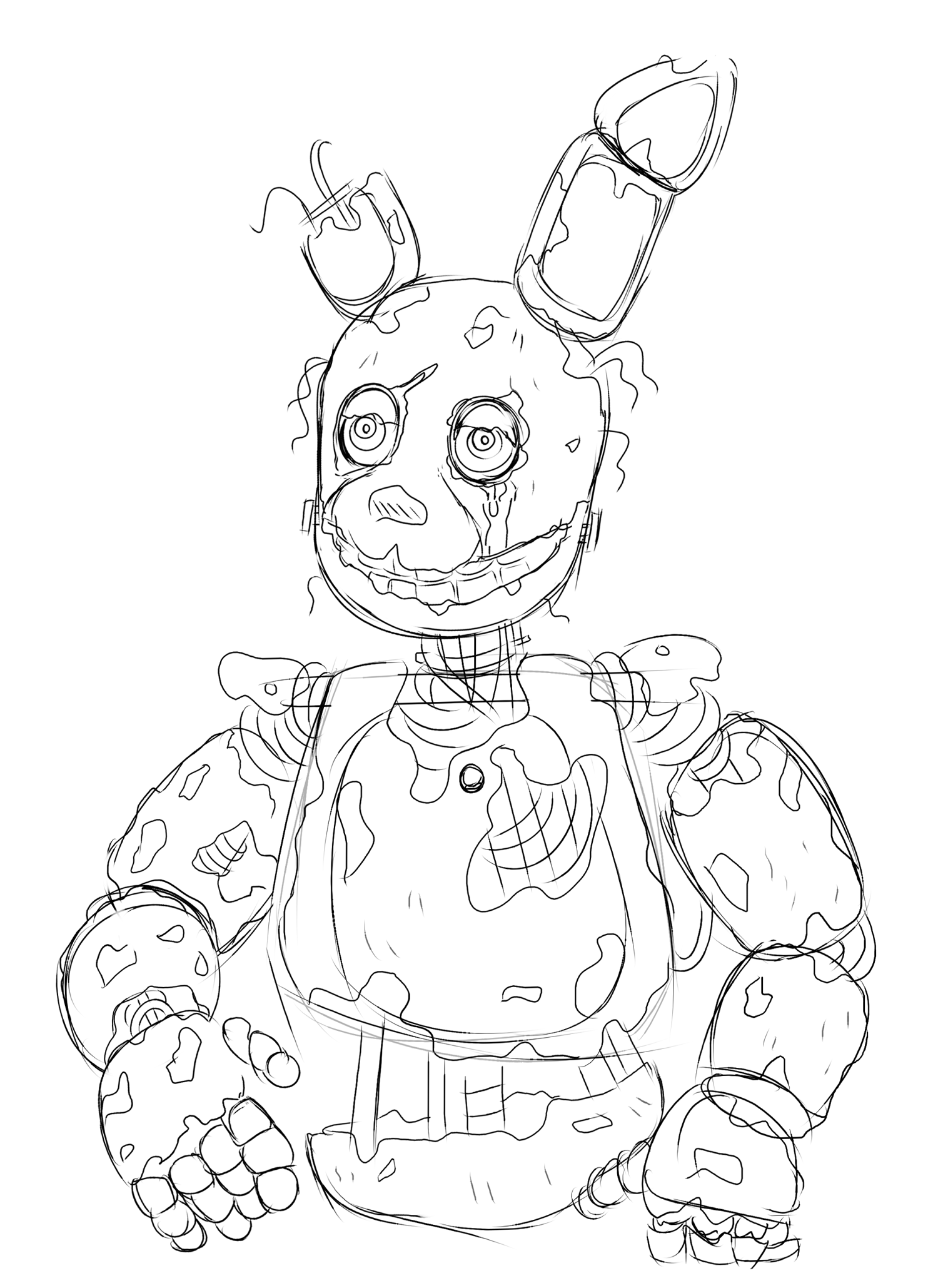 Foop on x a springtrap sketch from memory fnaf httpstcoabdcspm x