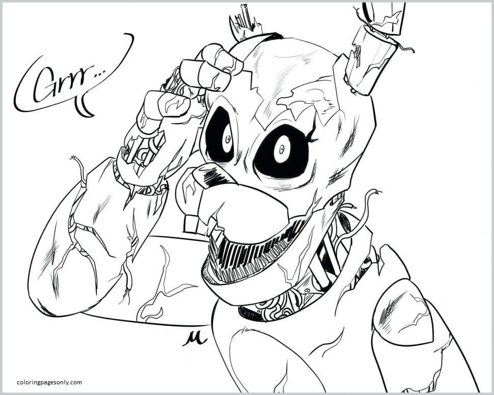 Five nights at freddys coloring pages printable for free download