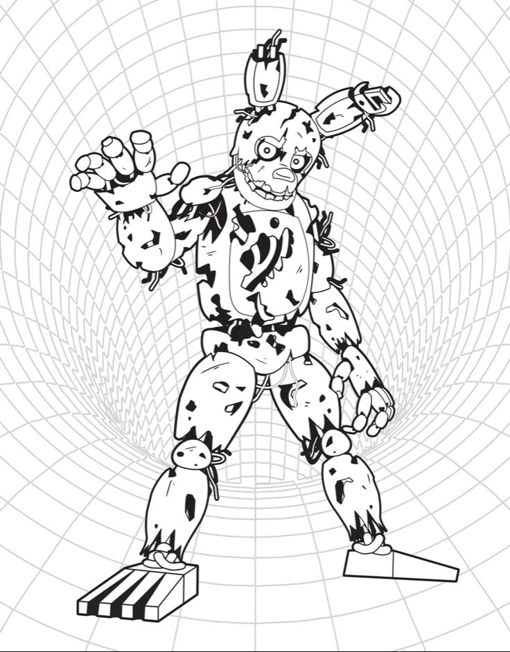 Springtrap colouring book fnaf coloring pages coloring books coloring book art