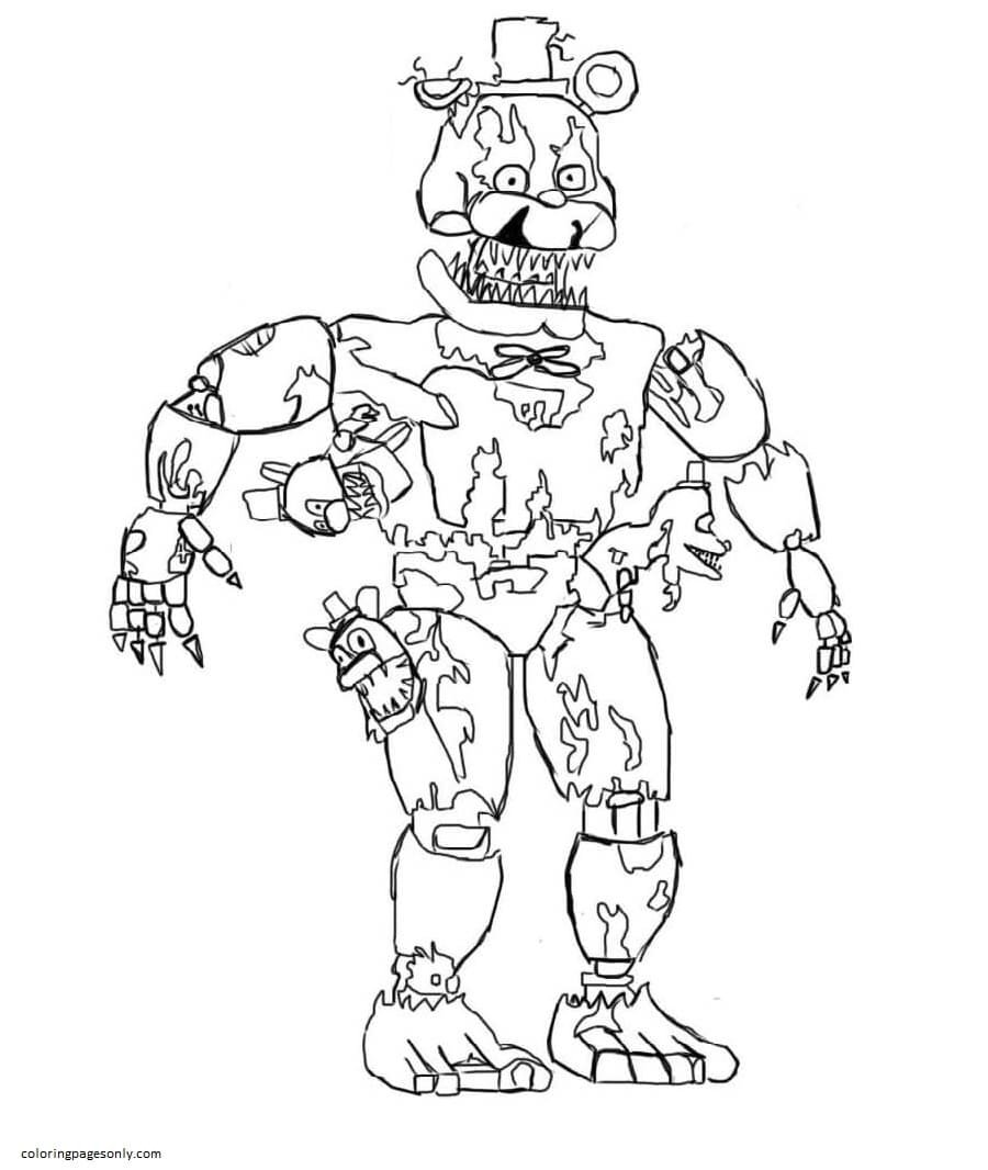 Five nights at freddys coloring pages printable for free download