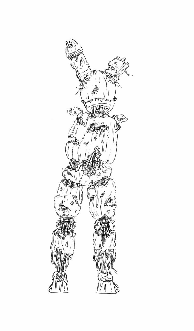 Here is a springtrap model reference set of pictures that i drew took me hours in total and i hope theyre put to good use rfivenightsatfreddys