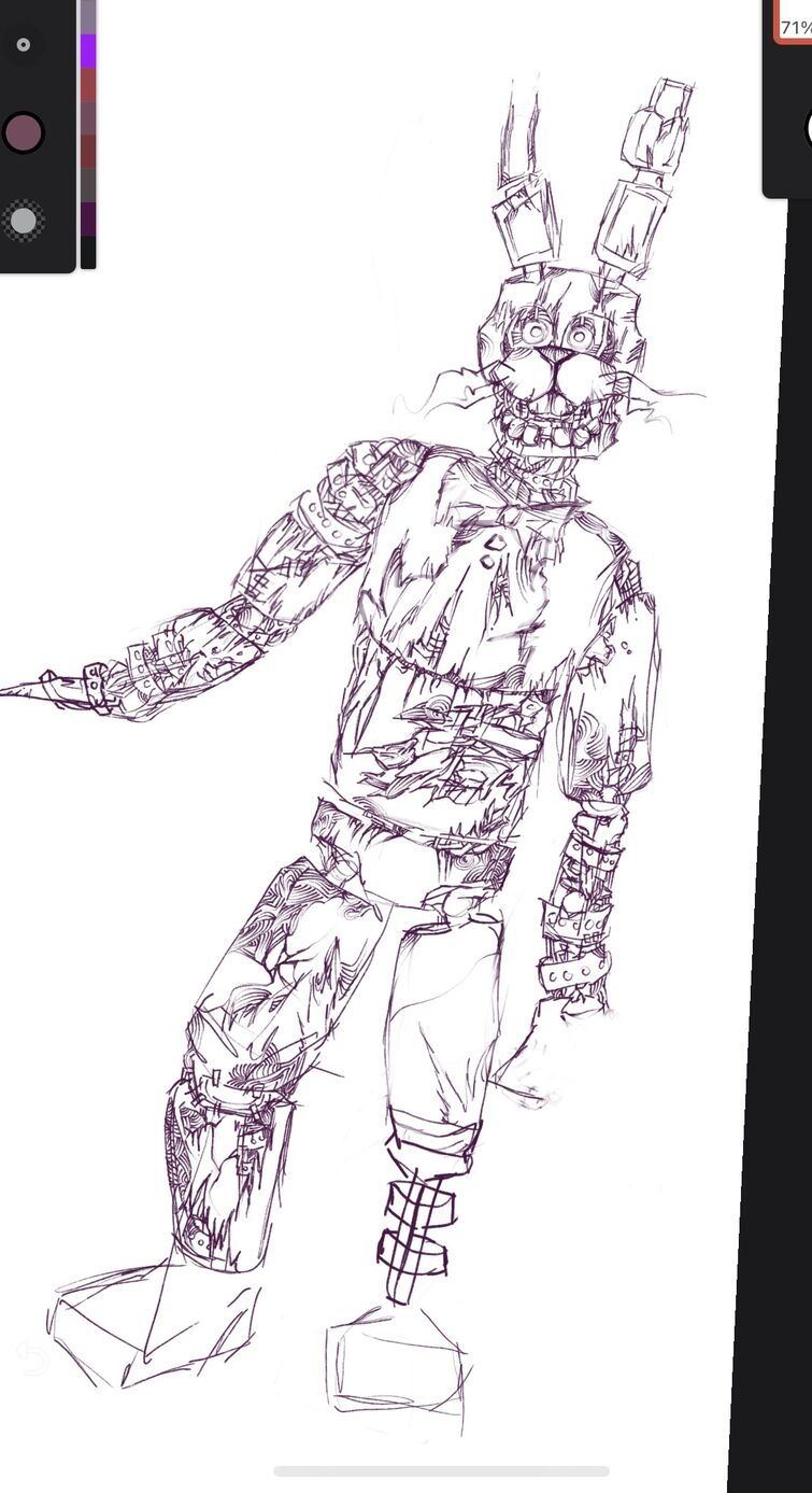 Springtrap fanart work in progress other drawing