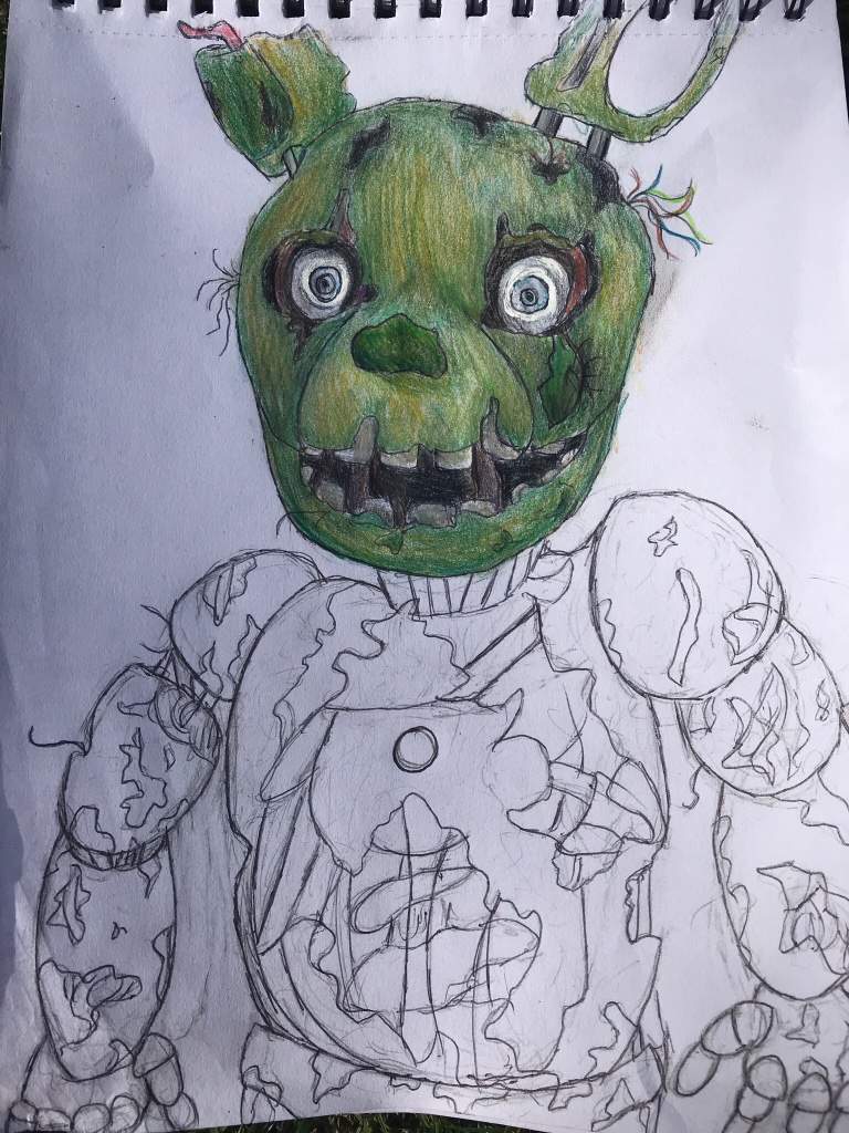 Springtrap coloring progress five nights at freddys amino