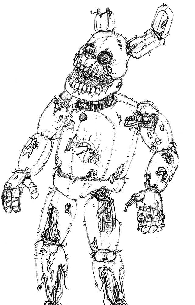 Animatronics coloring pages to print and color