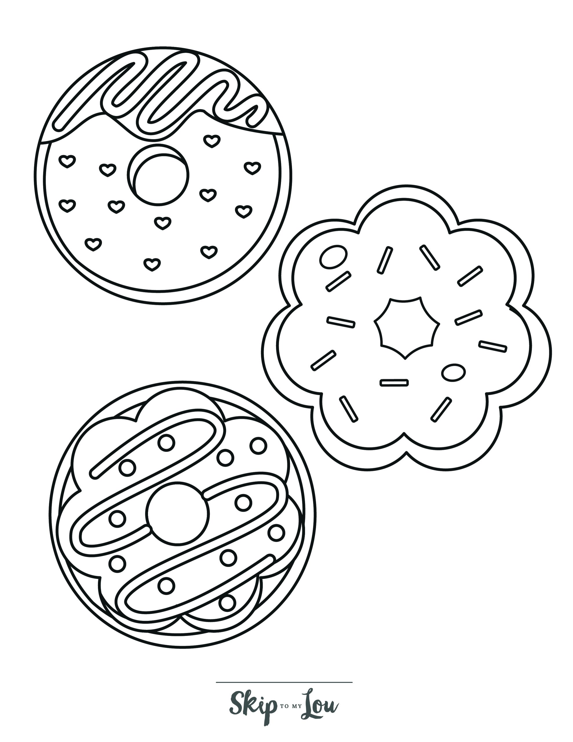 Fun donut coloring pages with free printable book skip to my lou