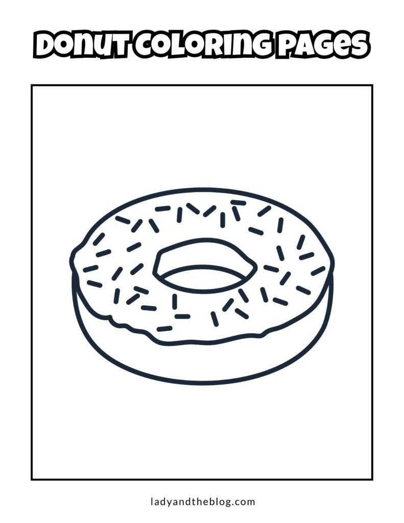 Donut coloring pages