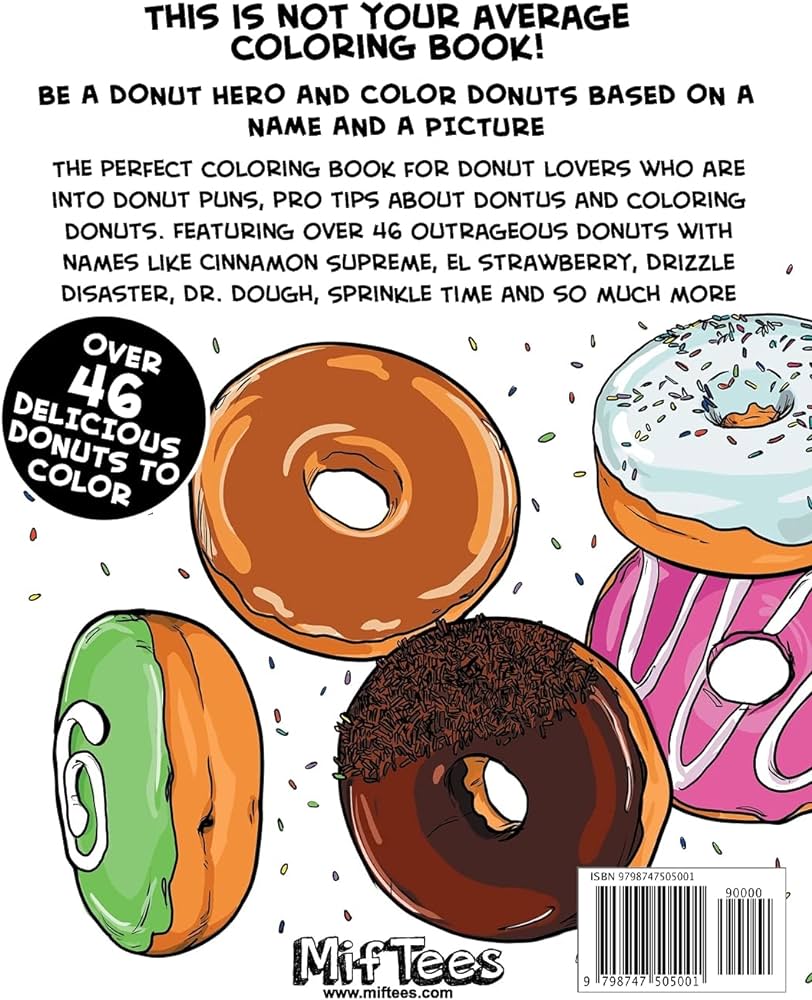 Color that donut a donut coloring book where we name the donuts and you color them color that food miftees books