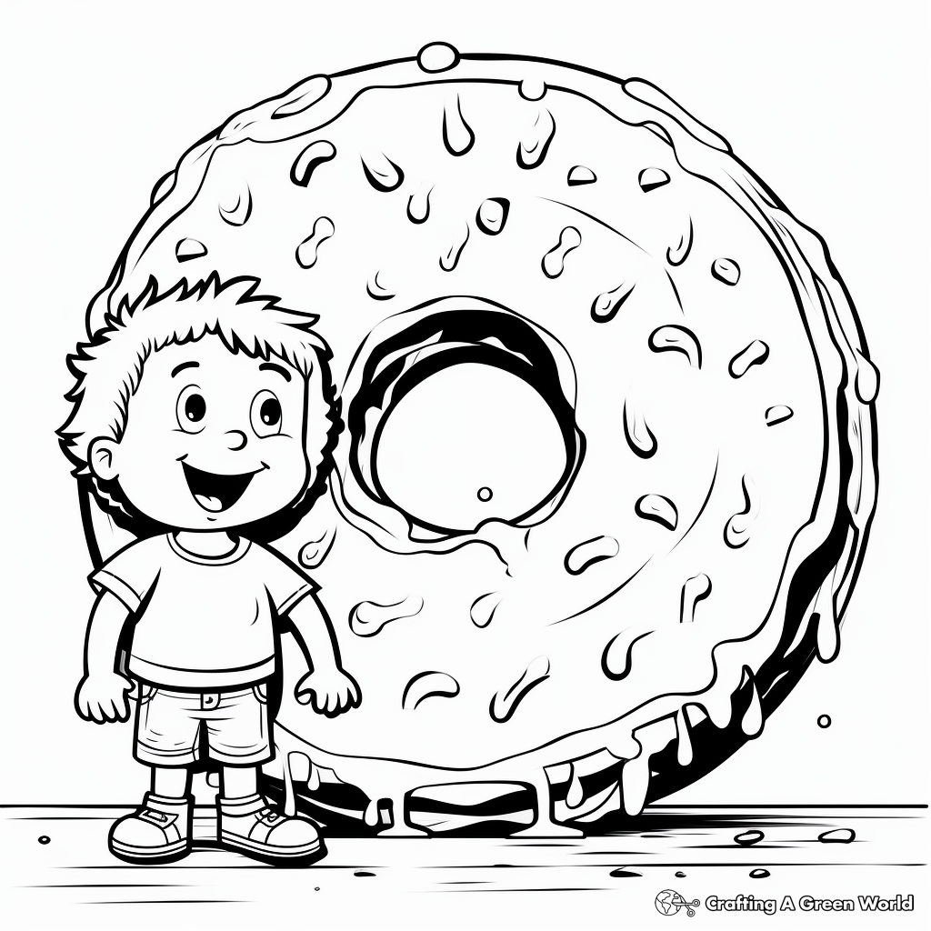 Donut coloring pages