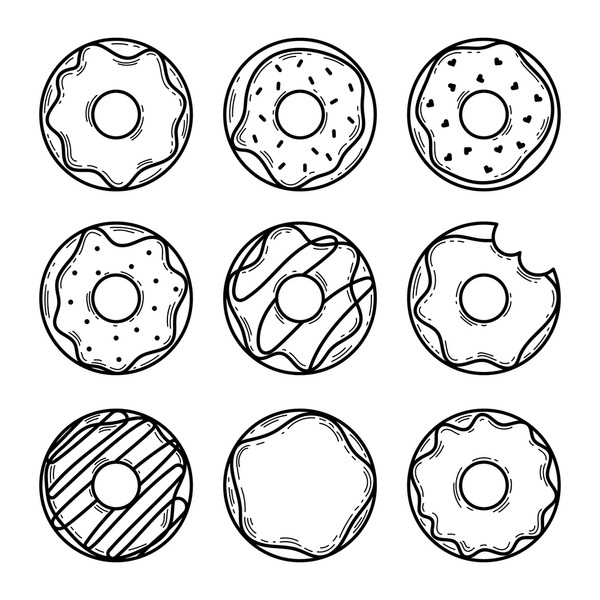 Donuts outline royalty