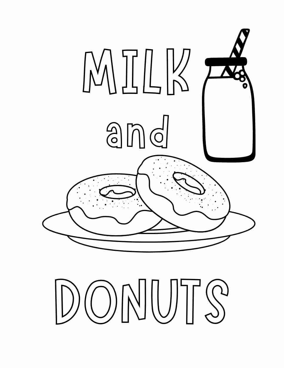 Cute donut coloring pages for celebrating national donut day