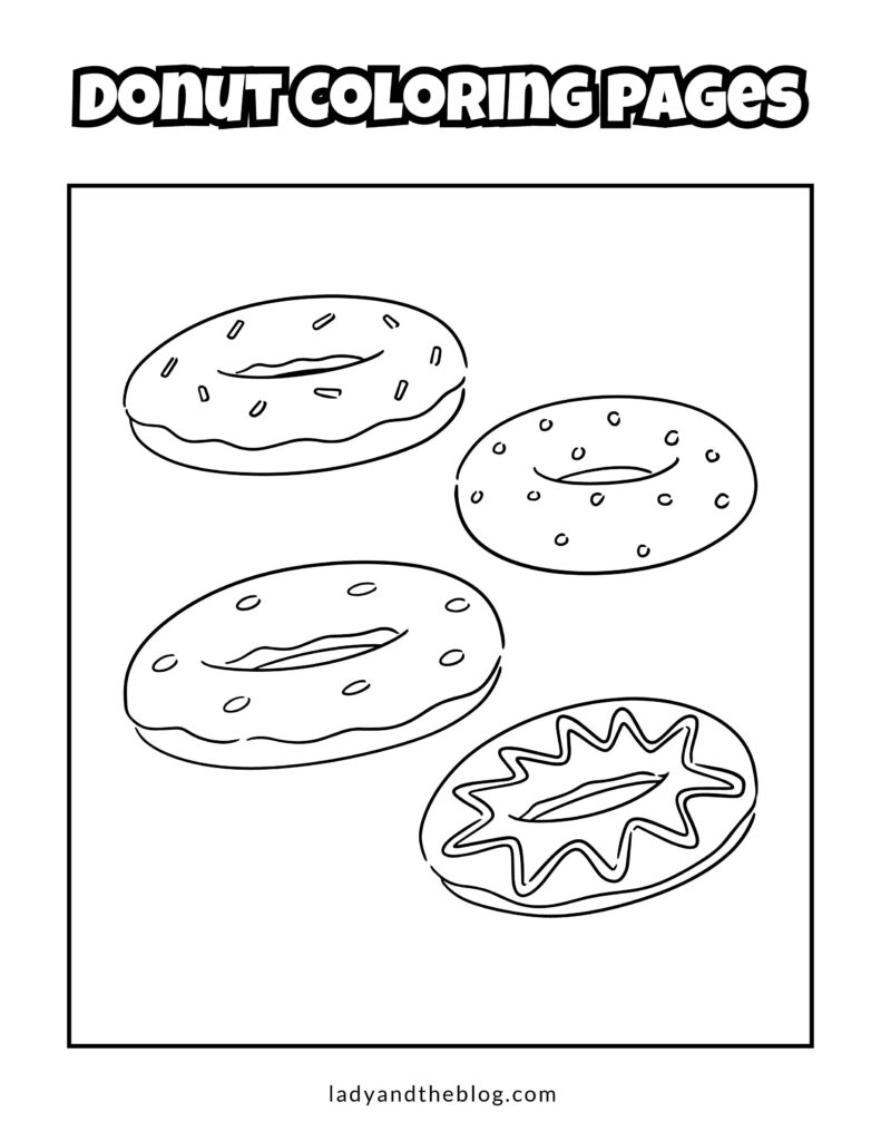 Donut coloring pages