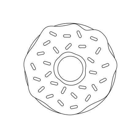 Donut coloring page stock photos and images