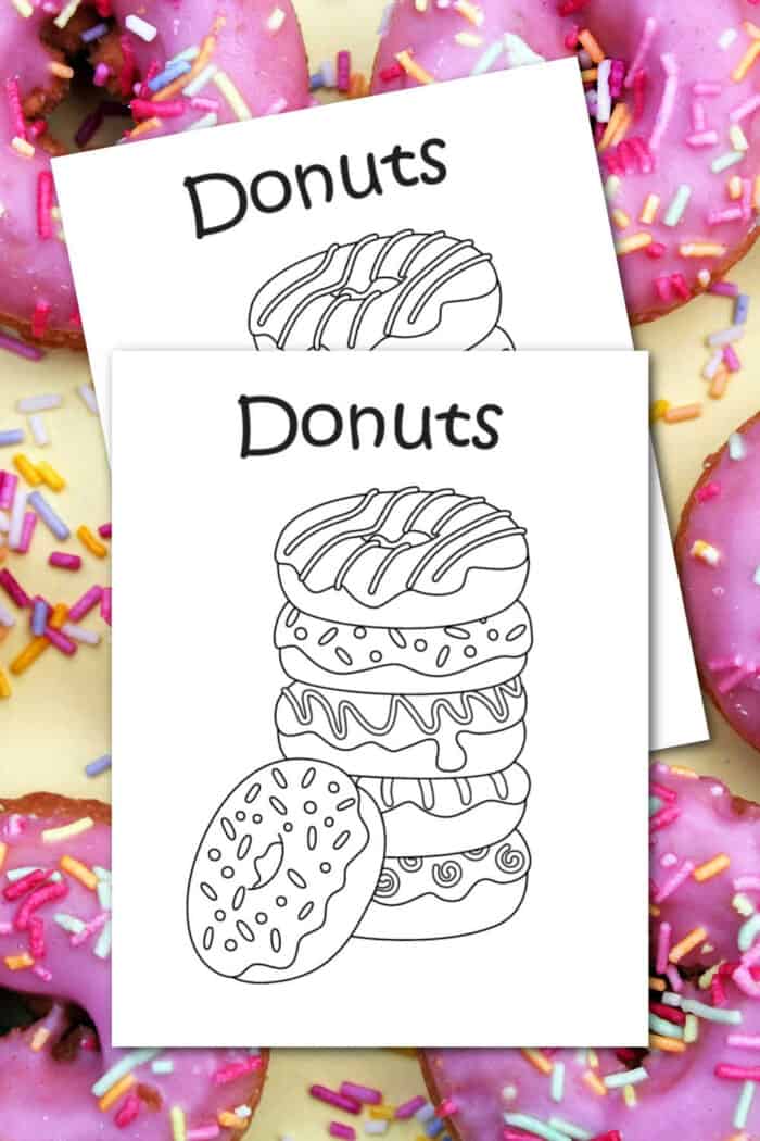 Donut coloring page