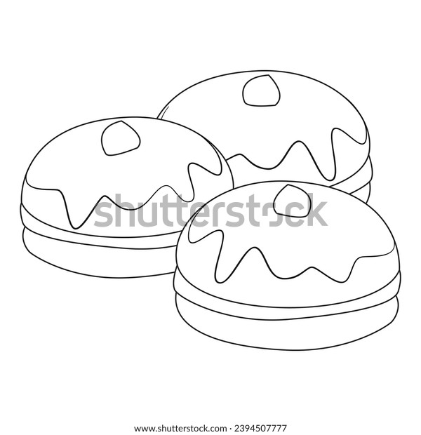 Doughnut line art royalty