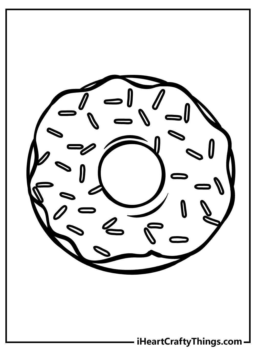 Donut coloring pages free printables