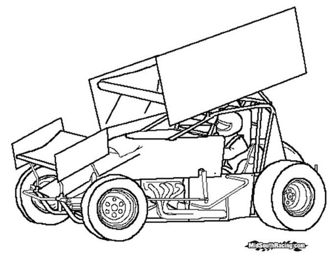 Sprint car drawing sprint car cars coloring pages race car coloring pages sprint cars