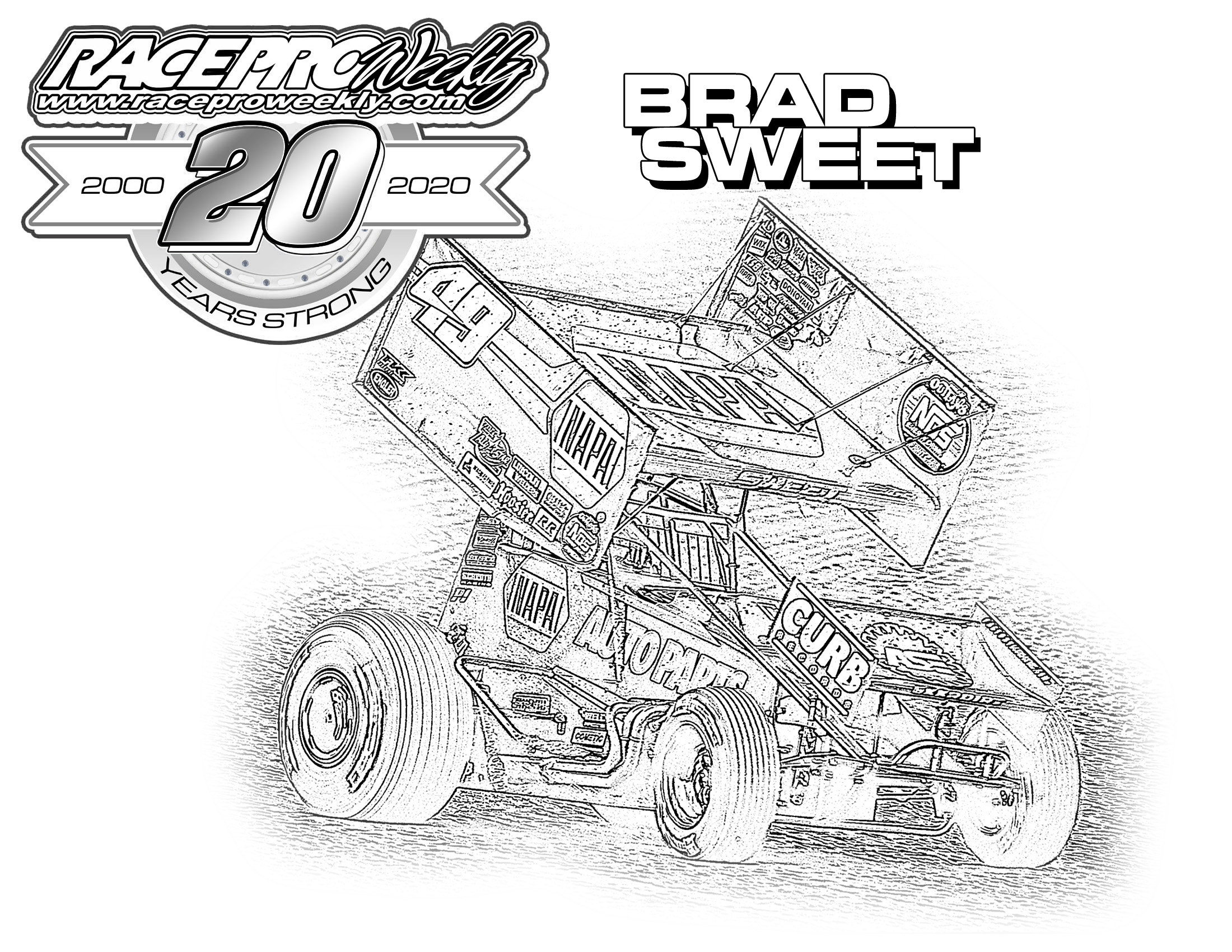 Fan zone coloring pages â race pro weekly