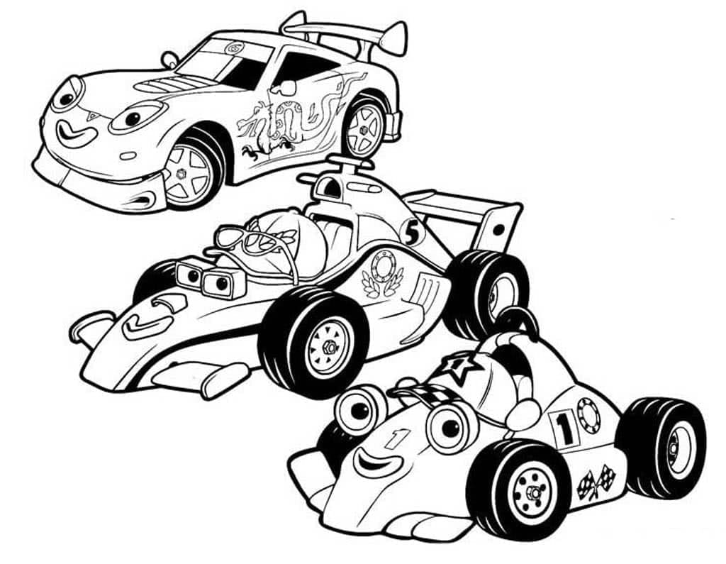 Race car coloring pages