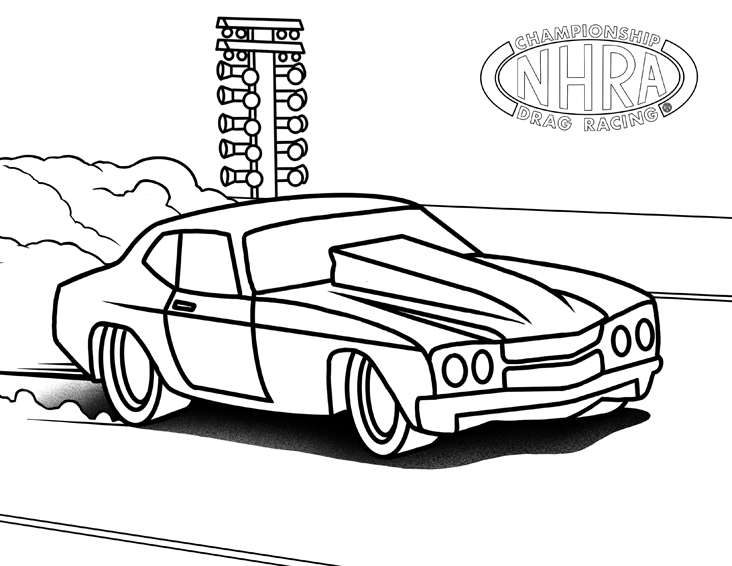 Color our world downloadable racing images for your kids to color